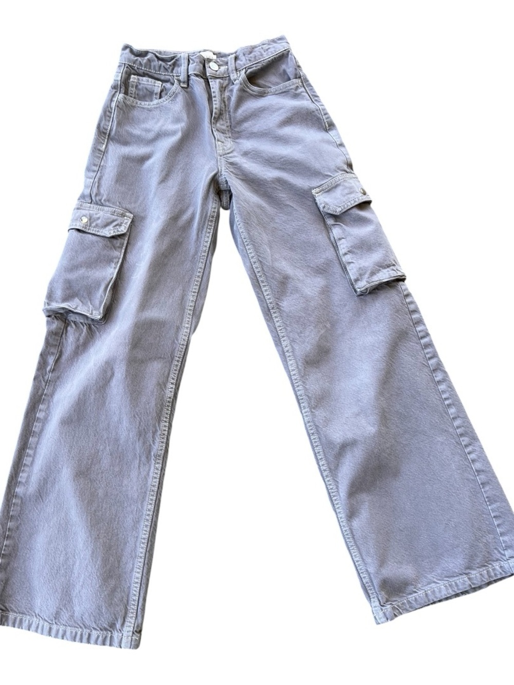 PacSun Gray Wide-Leg Cargo Pants